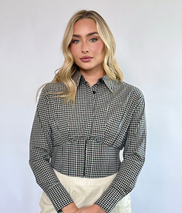Quinn Gingham Corset Top